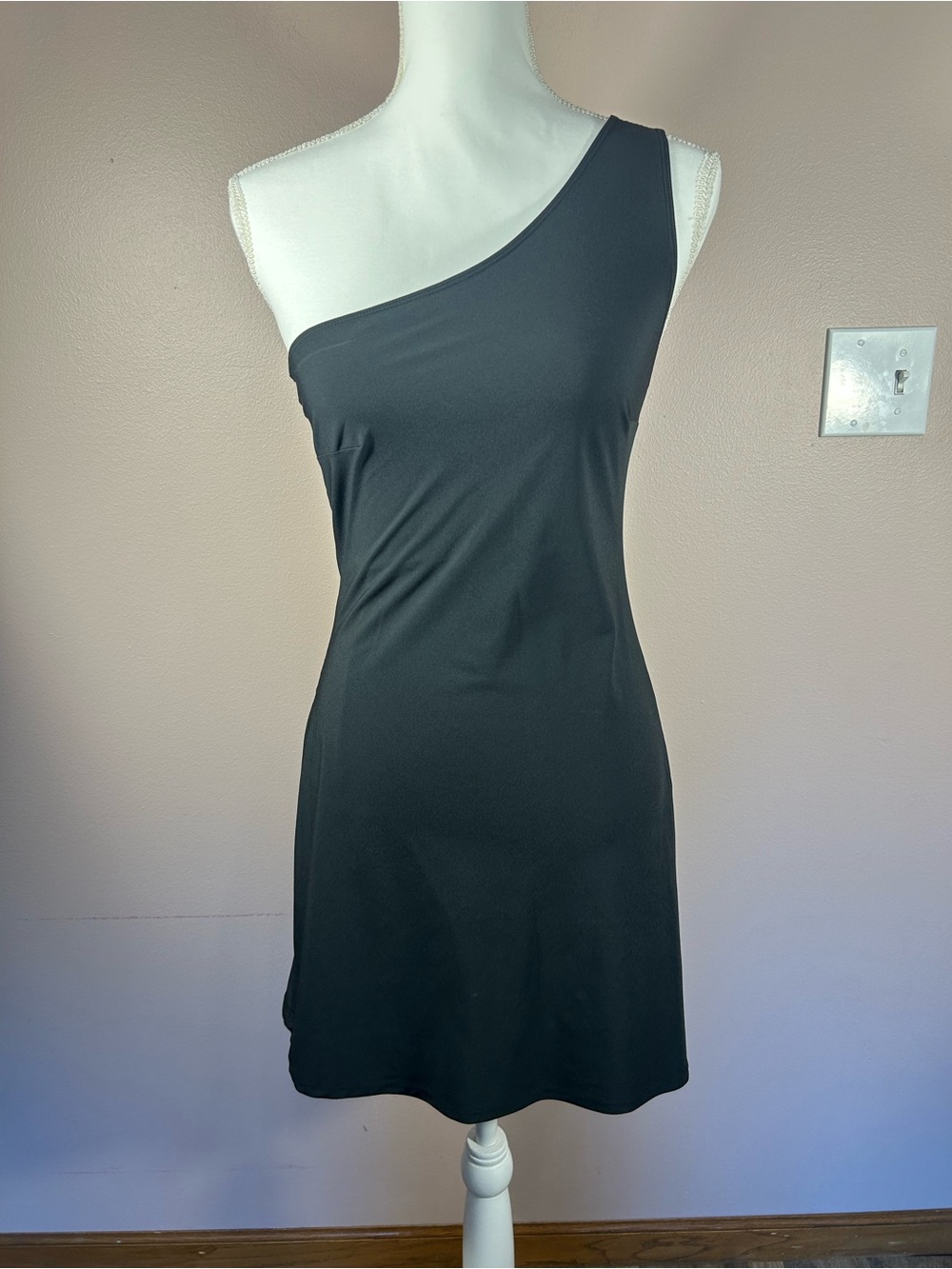 Abercrombie & Fitch One-Shoulder Black Dress